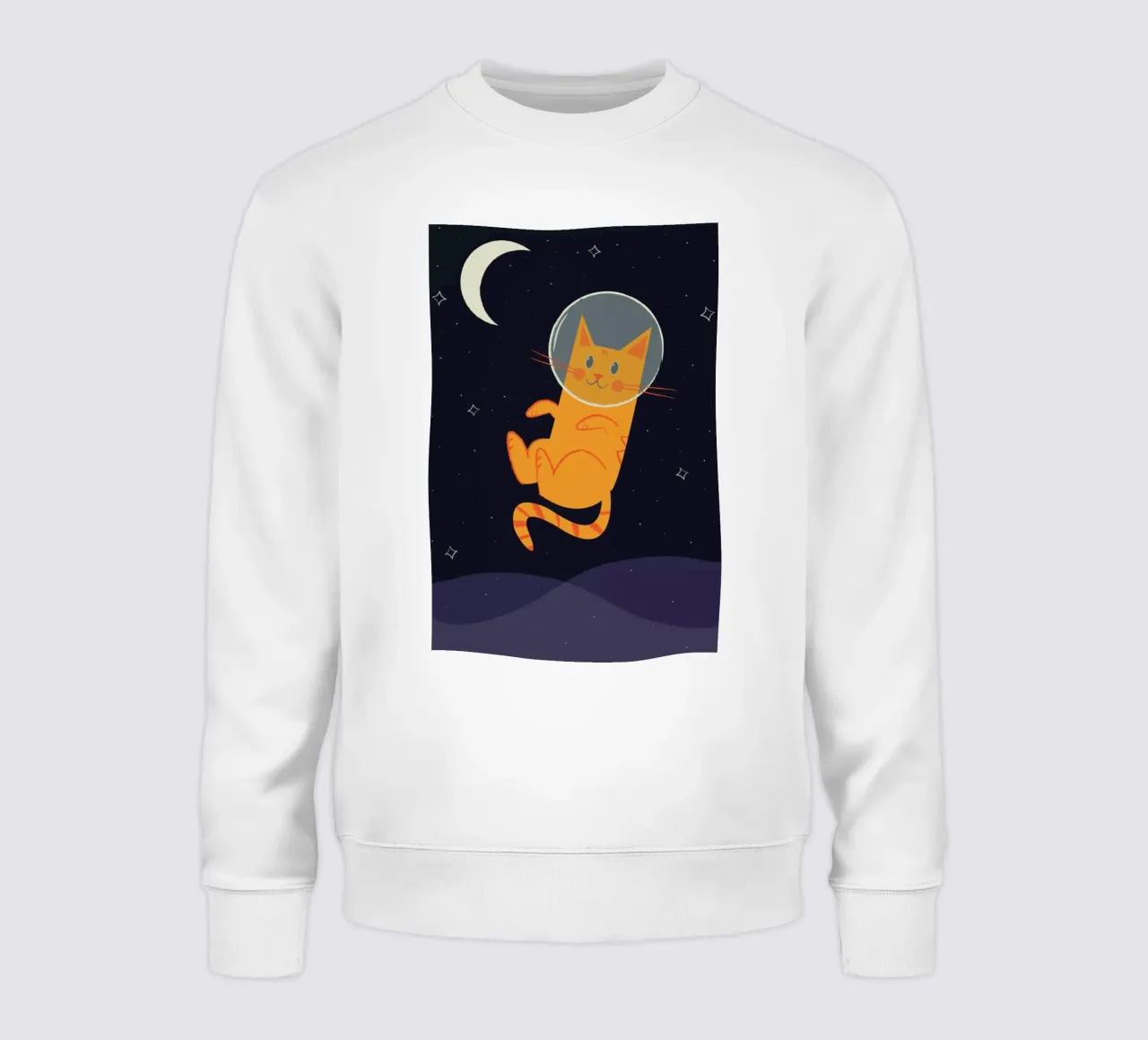 Floating Space Cat Sweatshirt von Karin Bijlsma