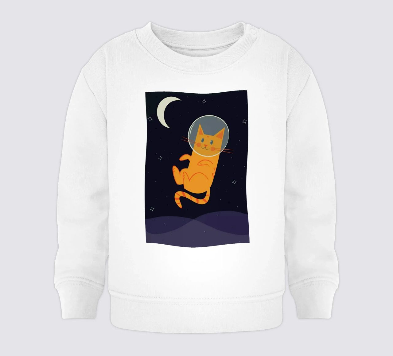 Floating Space Cat felpa neonato da Karin Bijlsma