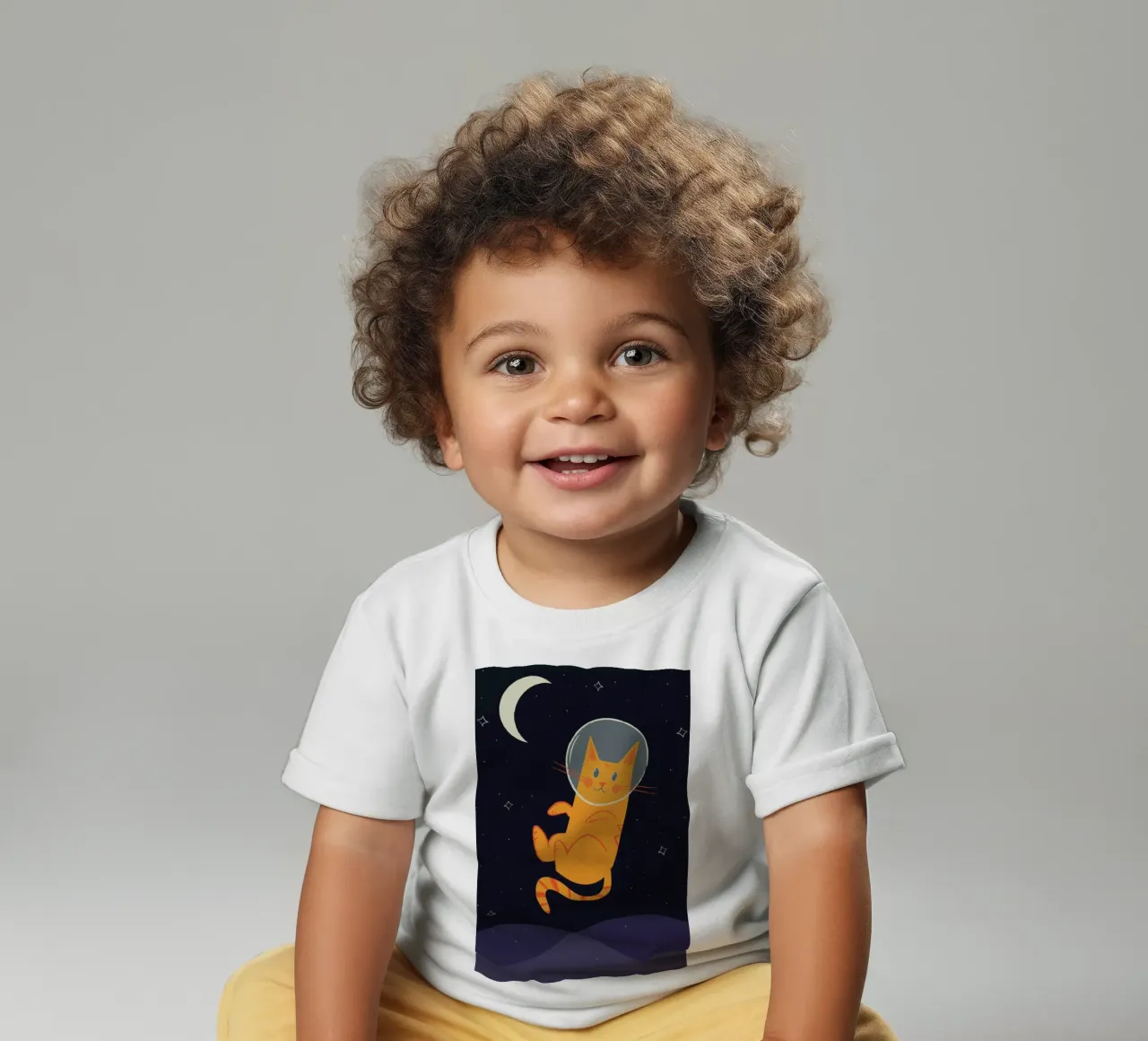 Floating Space Cat camiseta de bebé de Karin Bijlsma