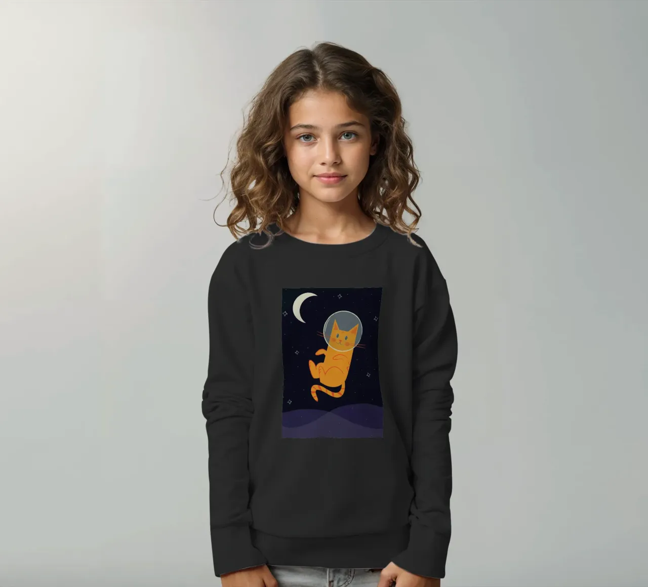 Floating Space Cat felpa bambino da Karin Bijlsma