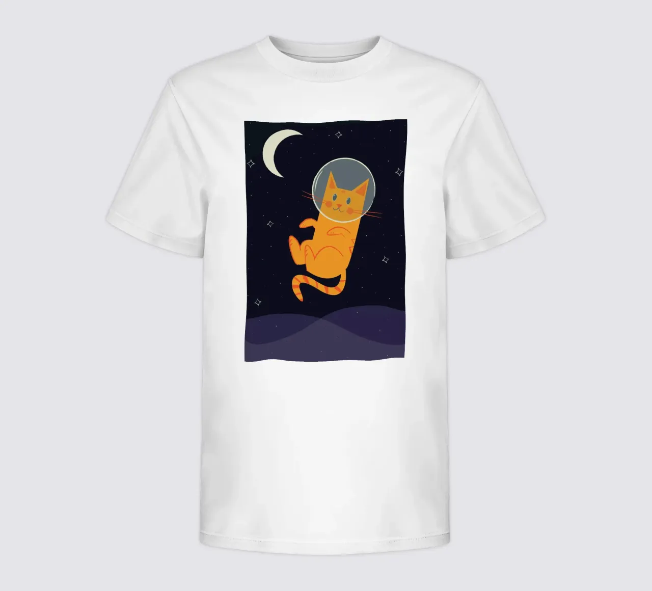 Floating Space Cat t-shirt bambini da Karin Bijlsma