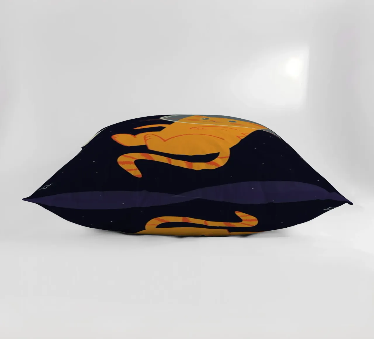 Floating Space Cat decorative cushion by Karin Bijlsma