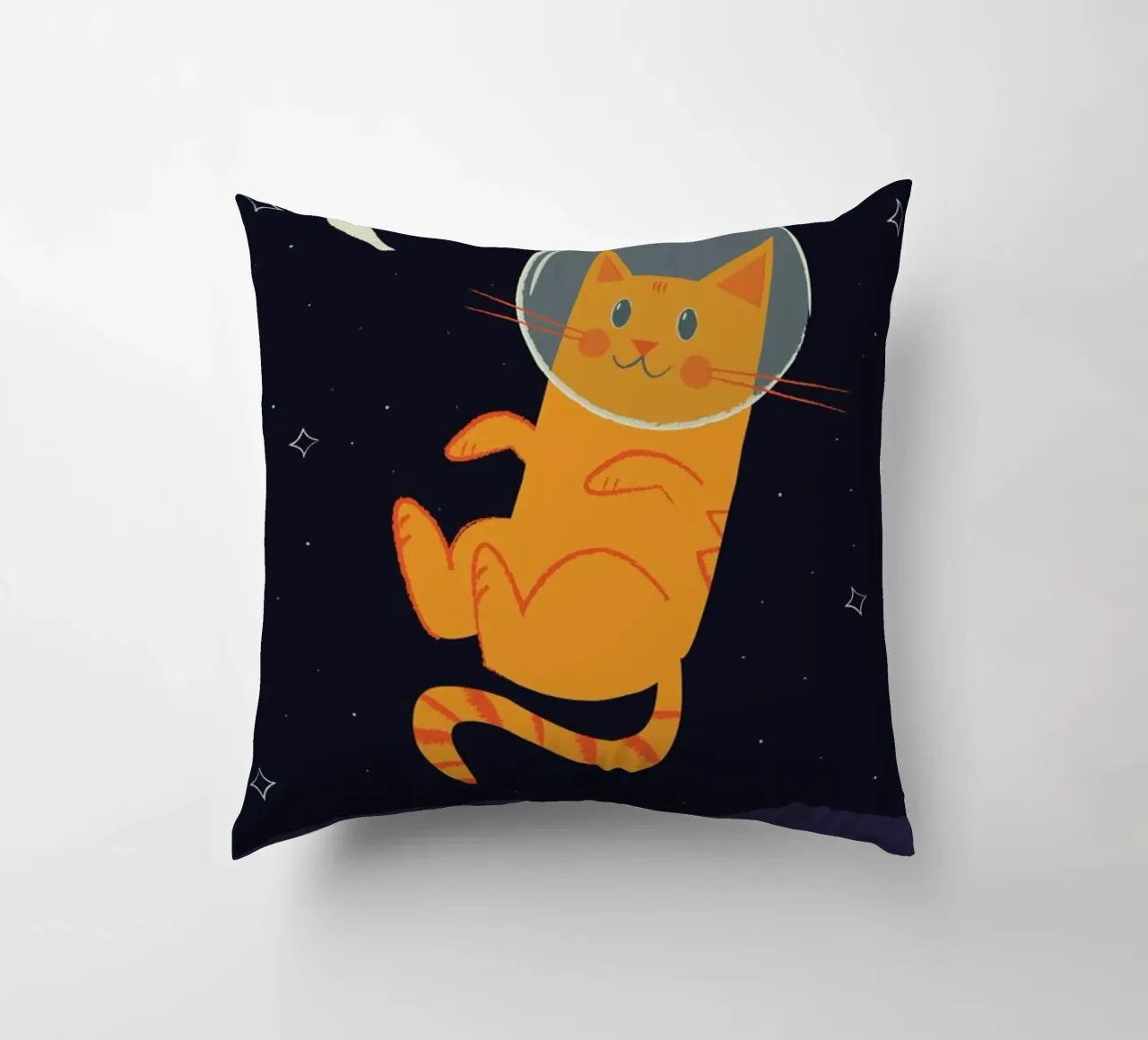 Floating Space Cat cuscino da Karin Bijlsma