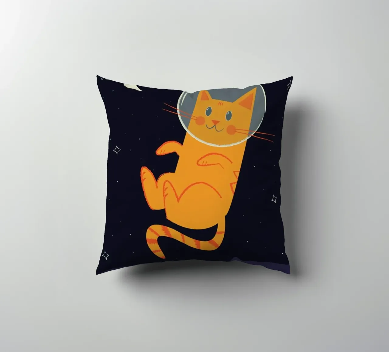 Floating Space Cat cuscino da Karin Bijlsma