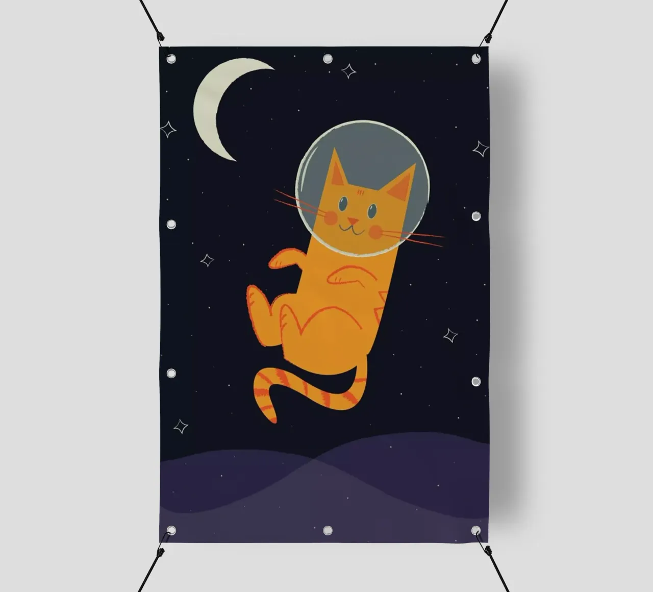 Floating Space Cat pvc cover by Karin Bijlsma