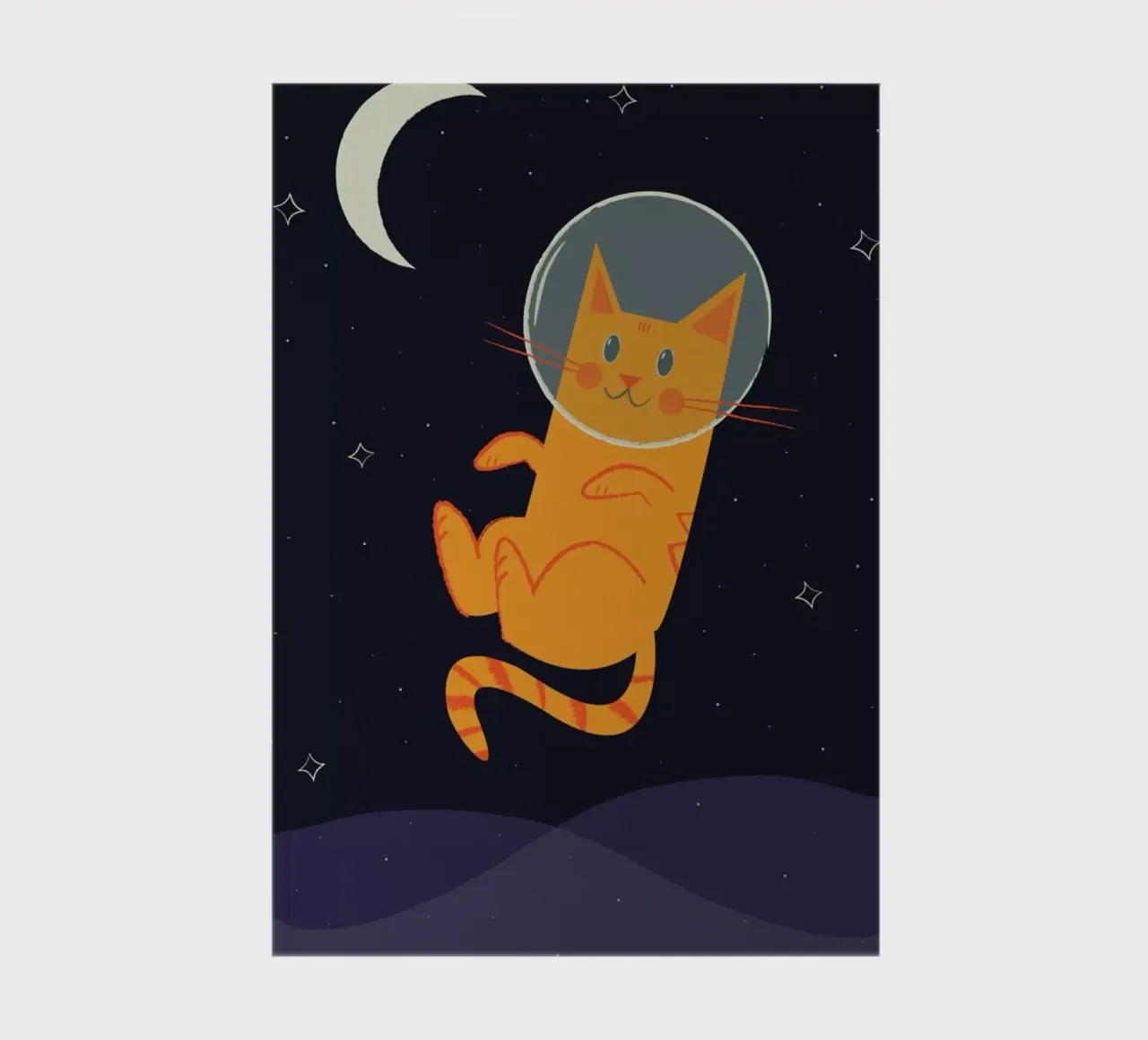 Floating Space Cat Notizbuch von Karin Bijlsma
