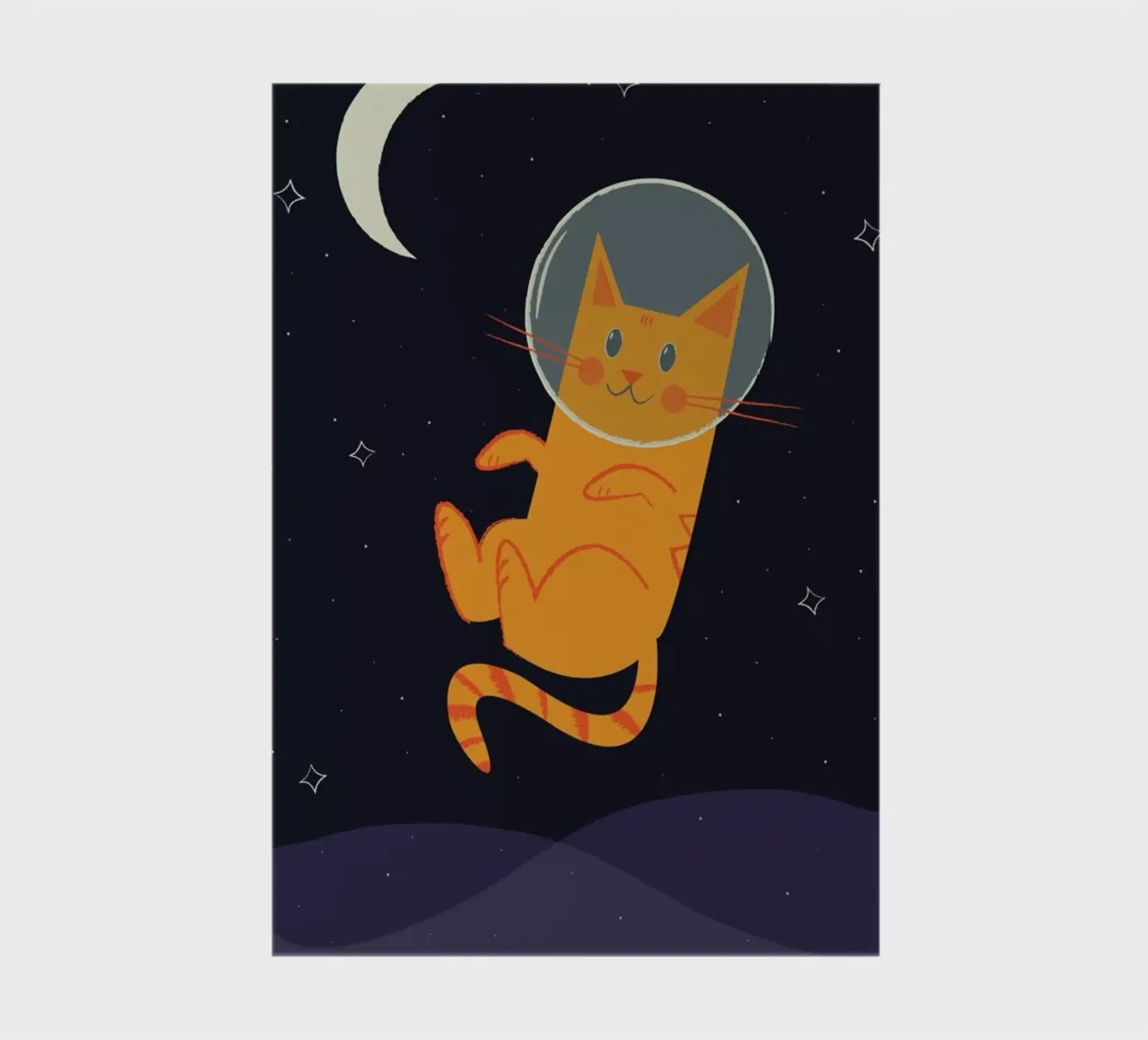 Floating Space Cat Notizbuch von Karin Bijlsma