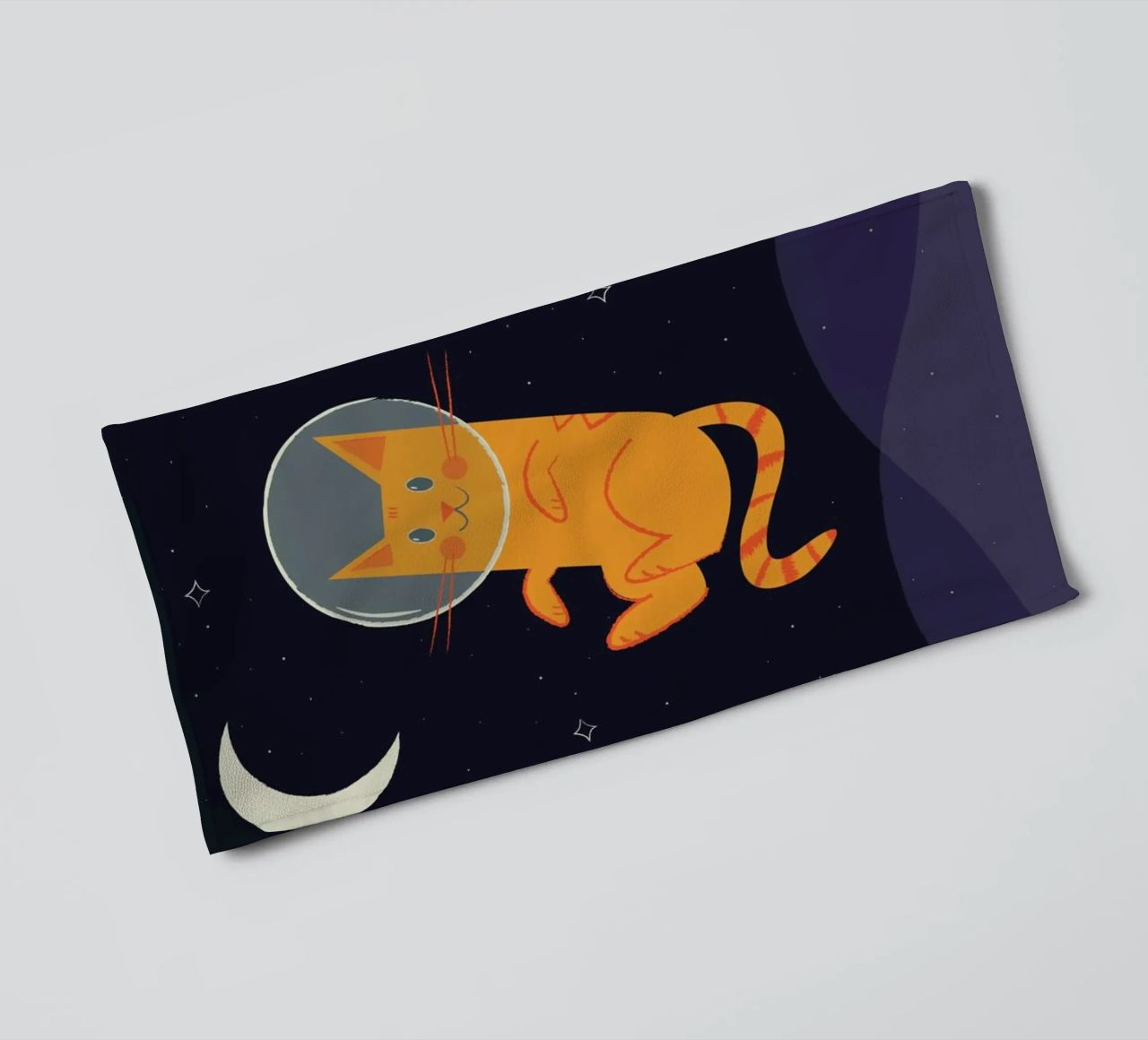 Floating Space Cat asciugamano da bagno da Karin Bijlsma