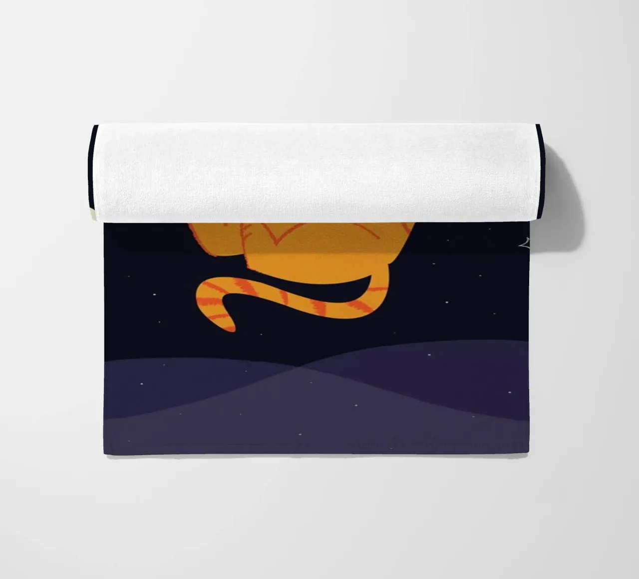 Floating Space Cat strandhanddoek van Karin Bijlsma