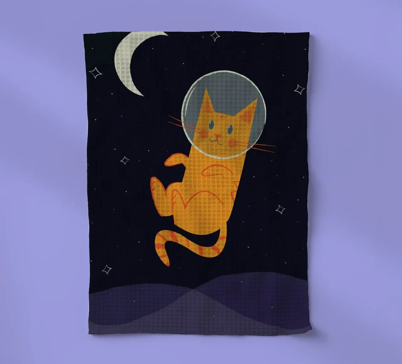 Floating Space Cat canovaccio da cucina da Karin Bijlsma