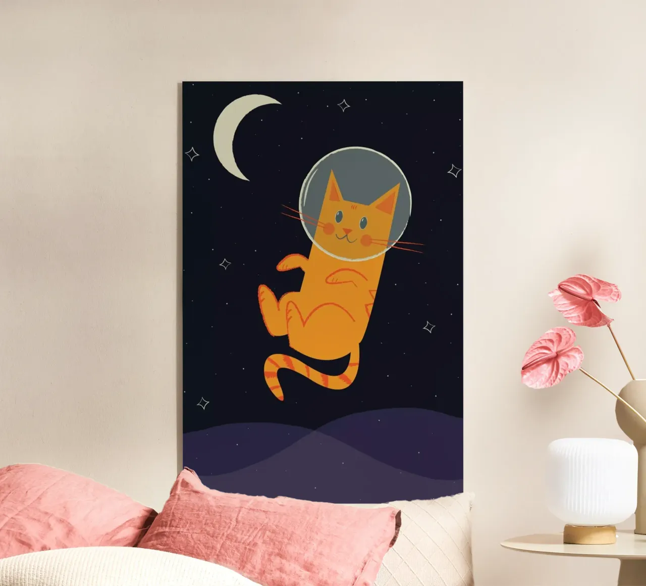 Floating Space Cat plexiglass da Karin Bijlsma