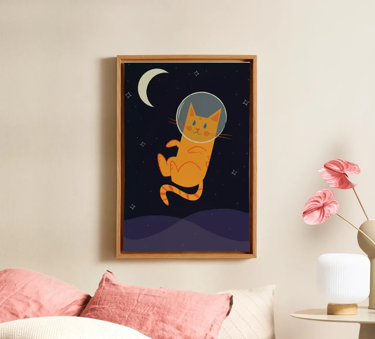 Floating Space Cat tela da Karin Bijlsma