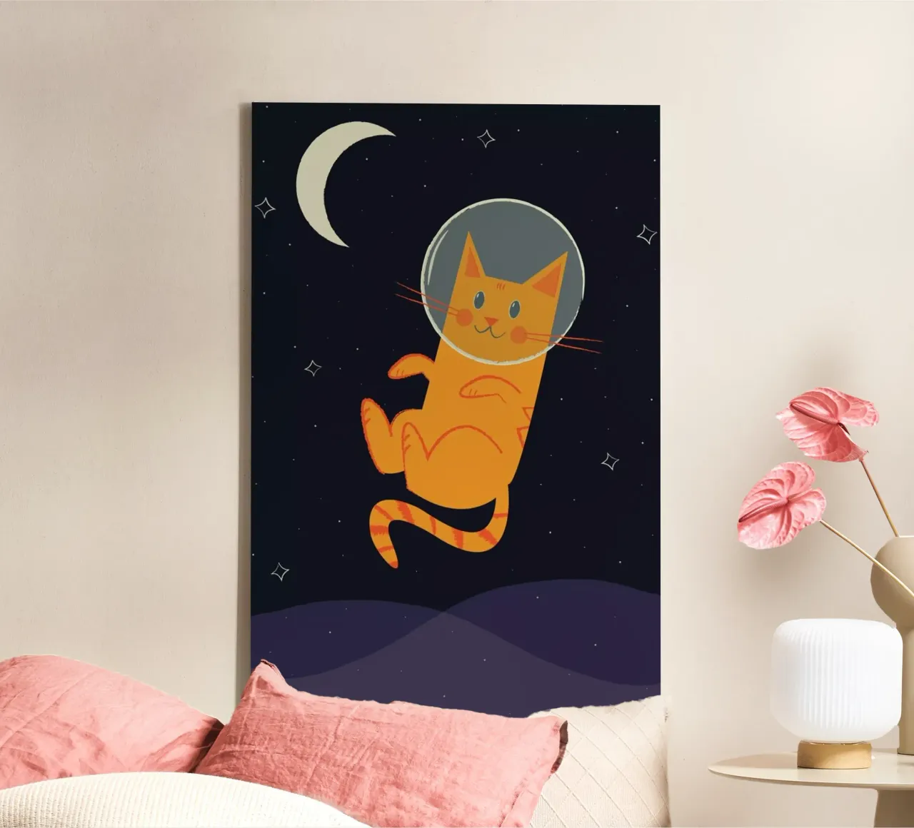 Floating Space Cat tela da Karin Bijlsma