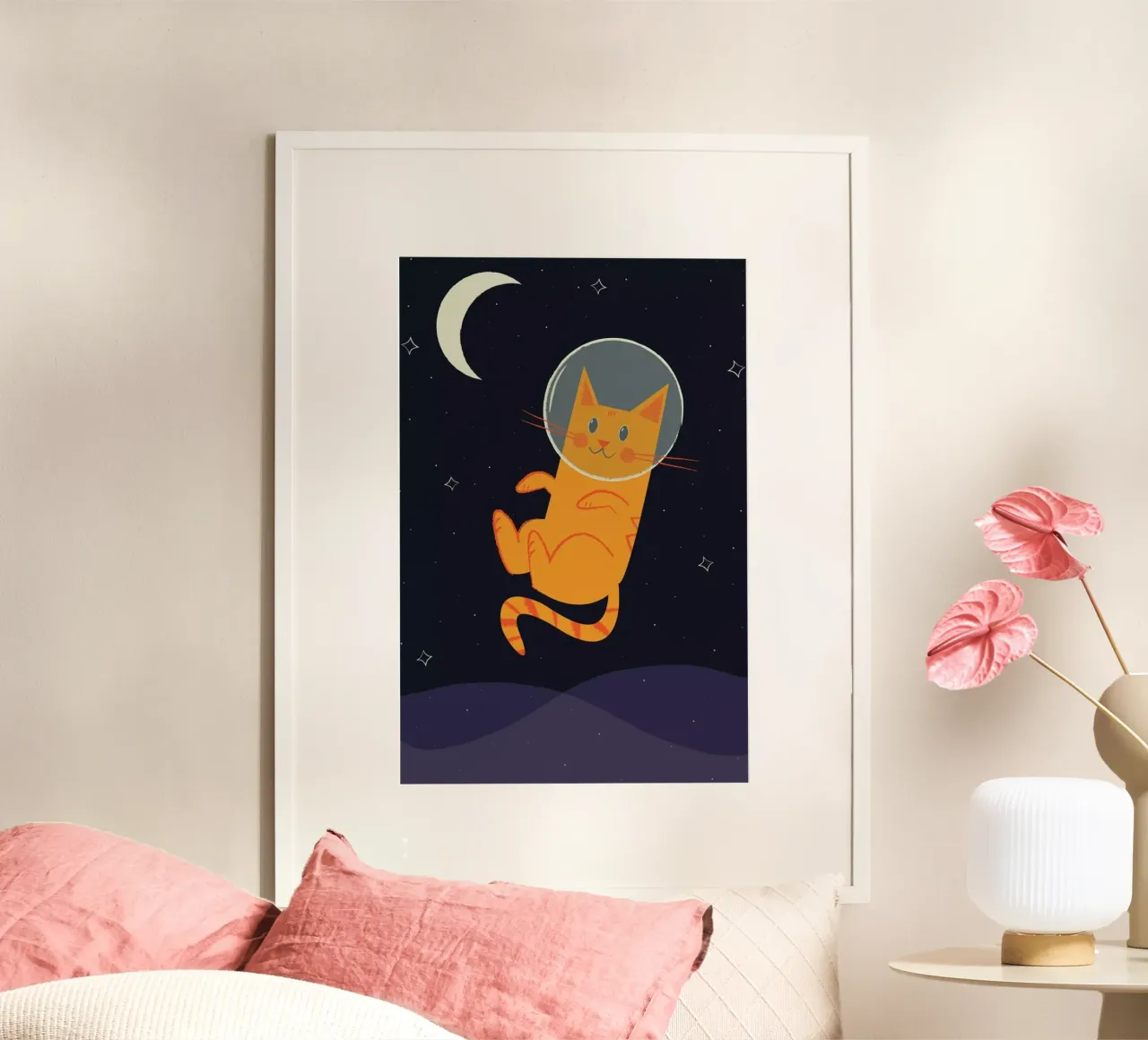 Floating Space Cat poster da Karin Bijlsma