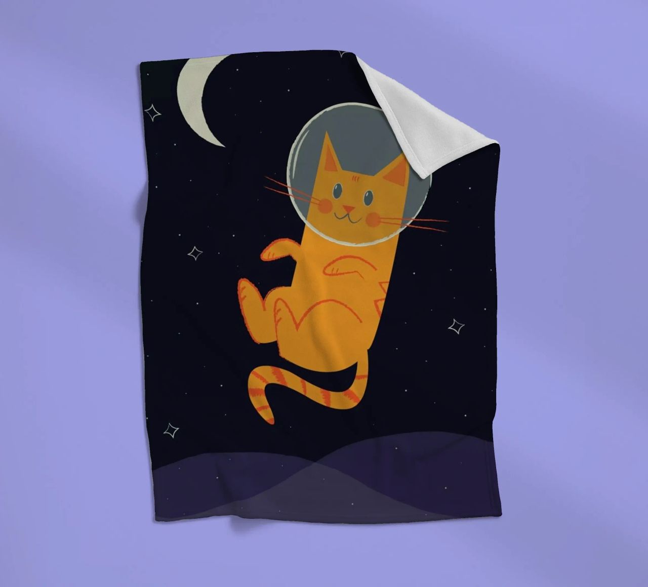 Floating Space Cat coperta in pile da Karin Bijlsma