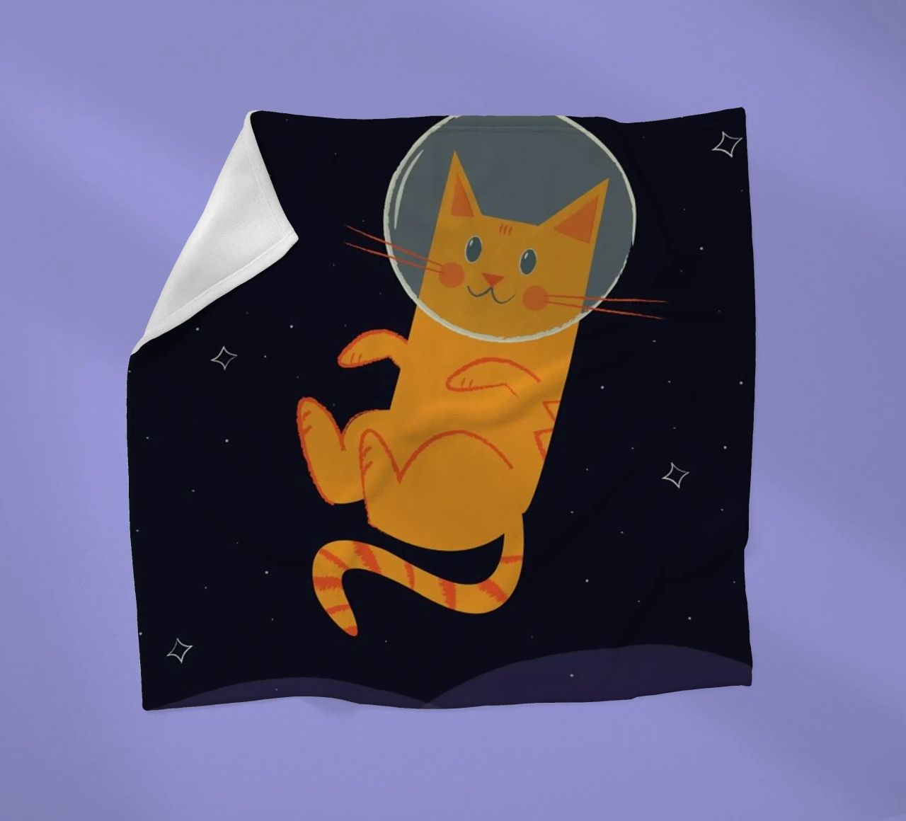 Floating Space Cat coperta in pile da Karin Bijlsma