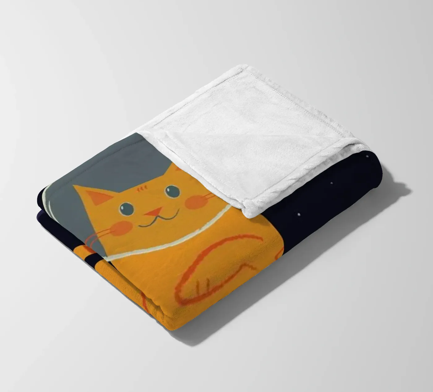 Floating Space Cat fleecedeken van Karin Bijlsma