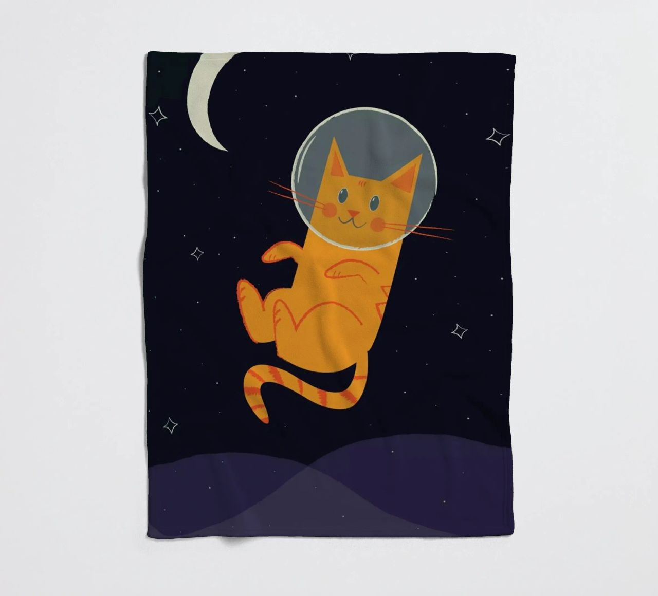 Floating Space Cat coperta in pile da Karin Bijlsma