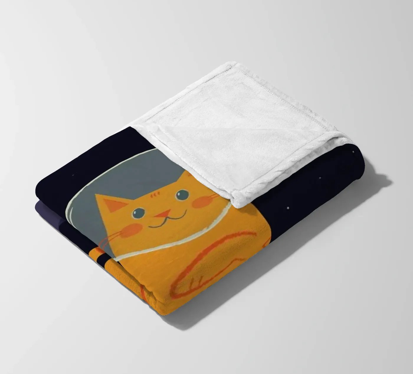 Floating Space Cat fleecedeken van Karin Bijlsma