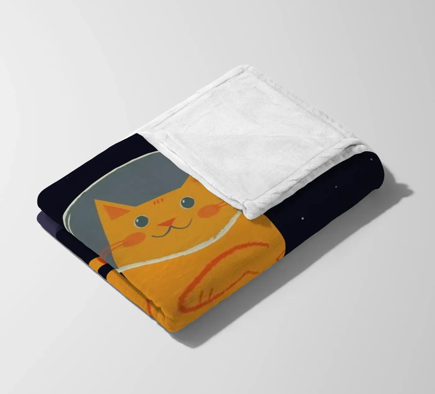 Floating Space Cat fleecedeken van Karin Bijlsma