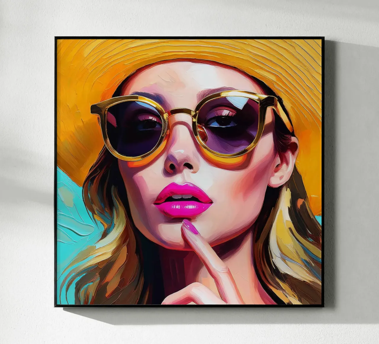 Woman sunglasses 2 acrylic glass by Take Your Art BV