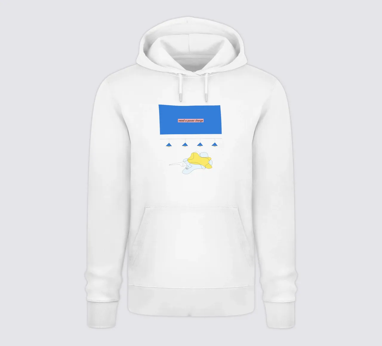 need a power charge felpa con cappuccio da natural neutral