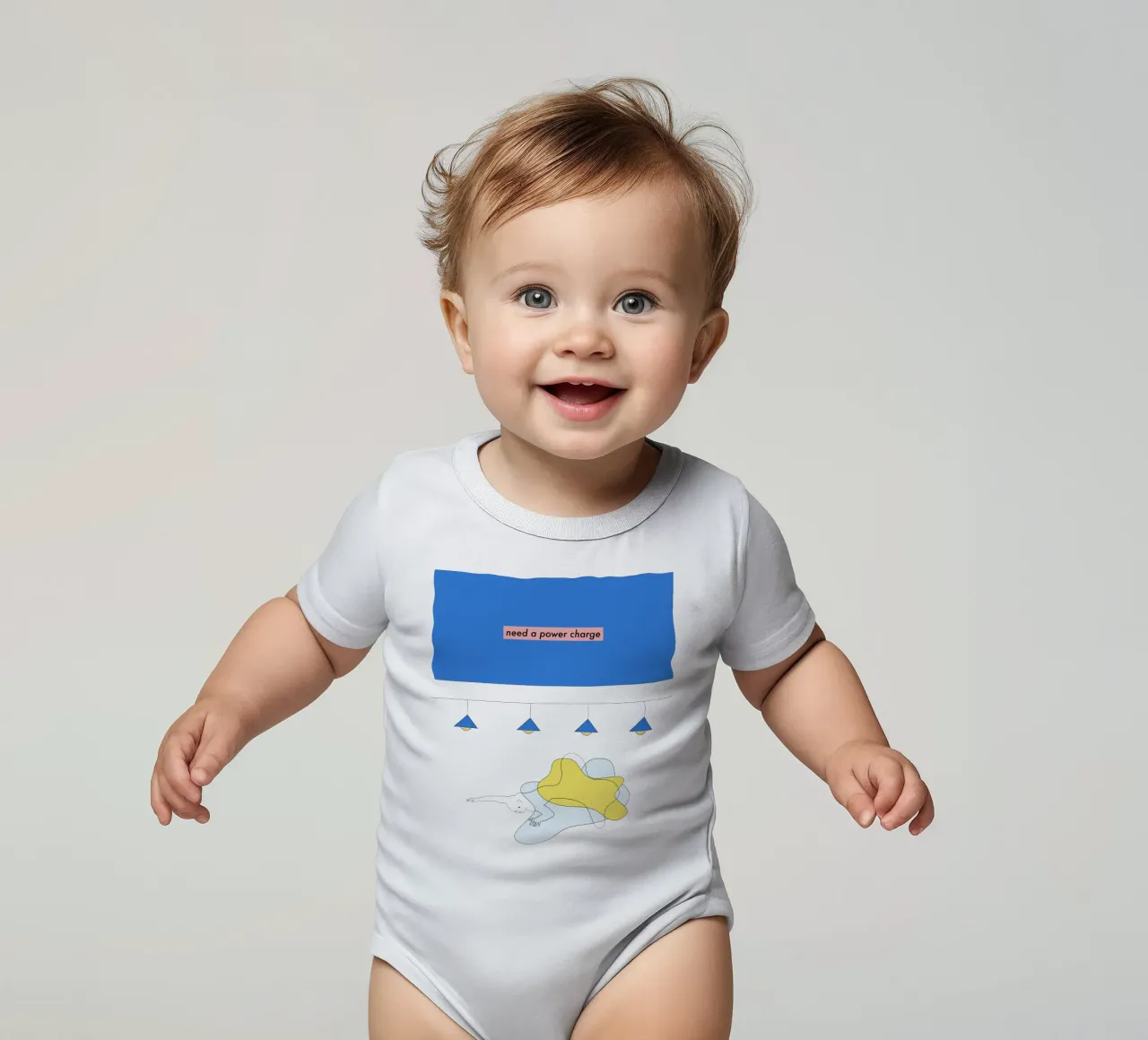 need a power charge body neonato maniche corte da natural neutral