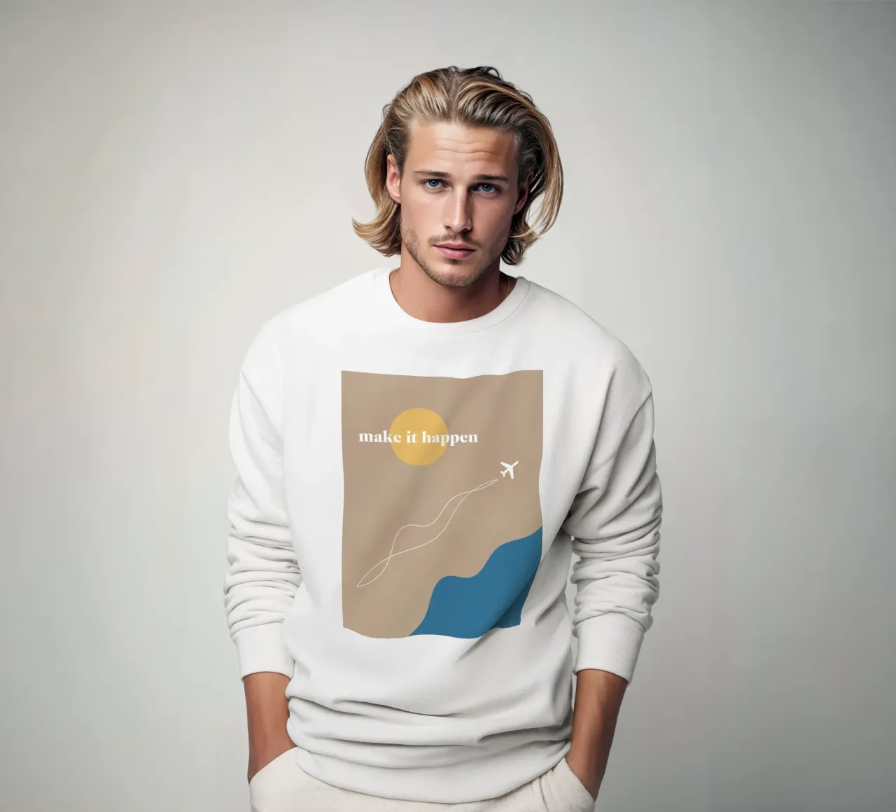 make it happen felpa da natural neutral