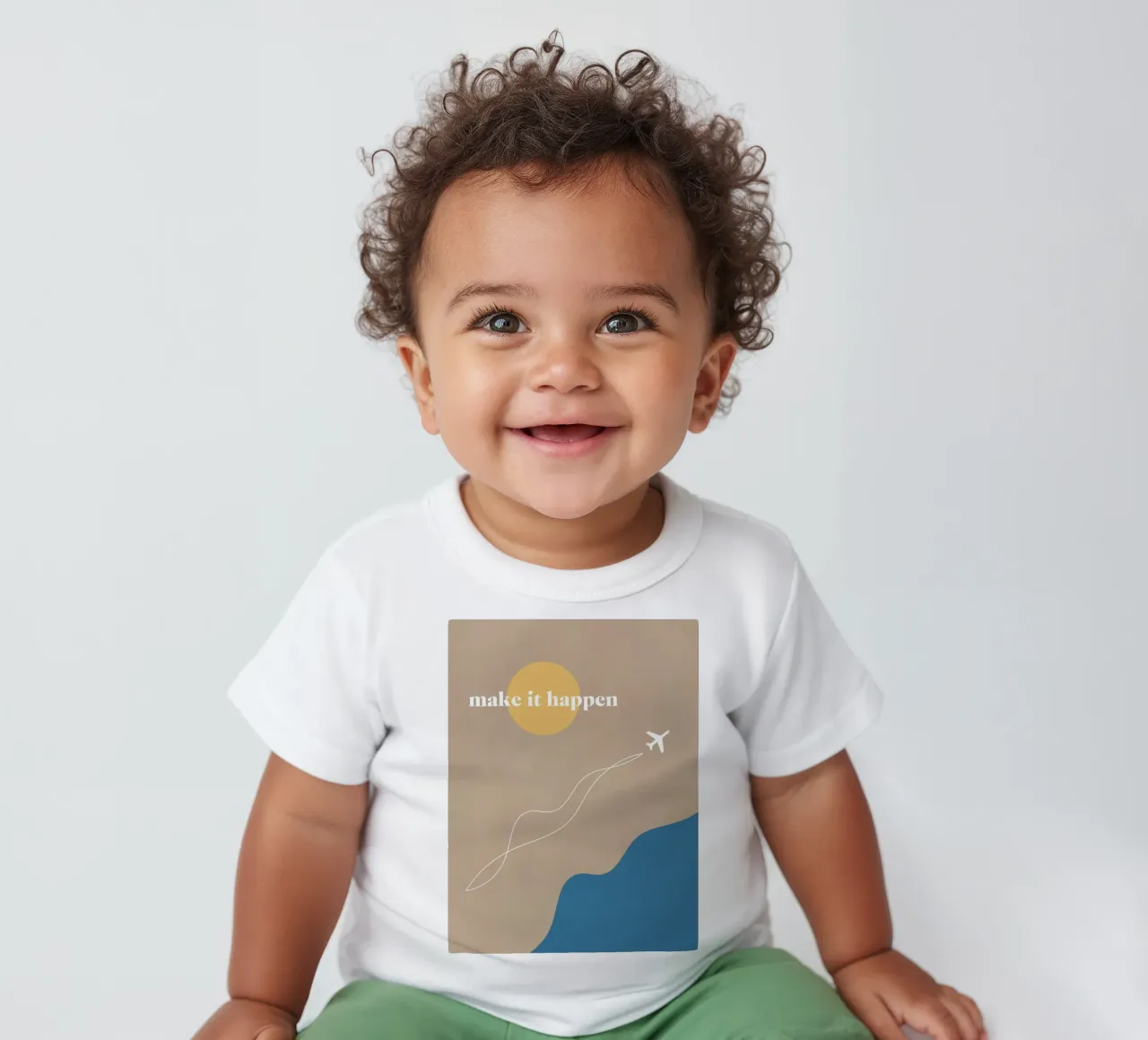 make it happen maglietta neonato da natural neutral