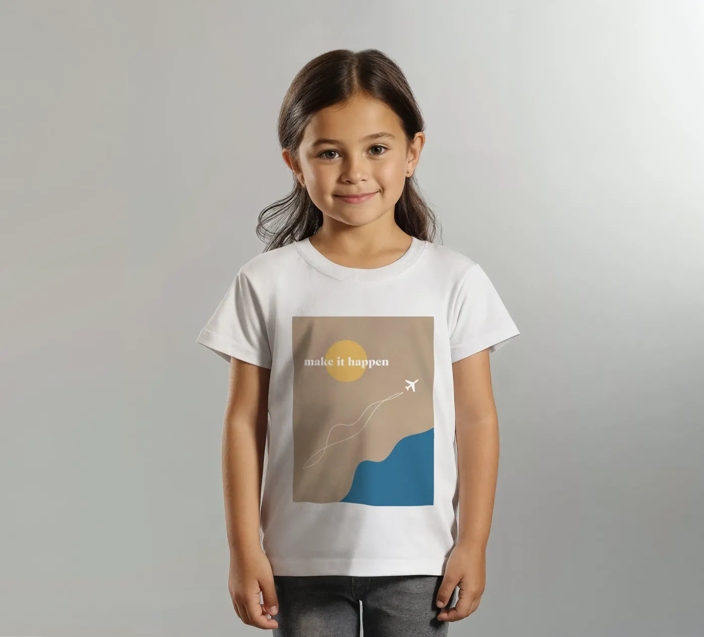 make it happen t-shirt bambini da natural neutral