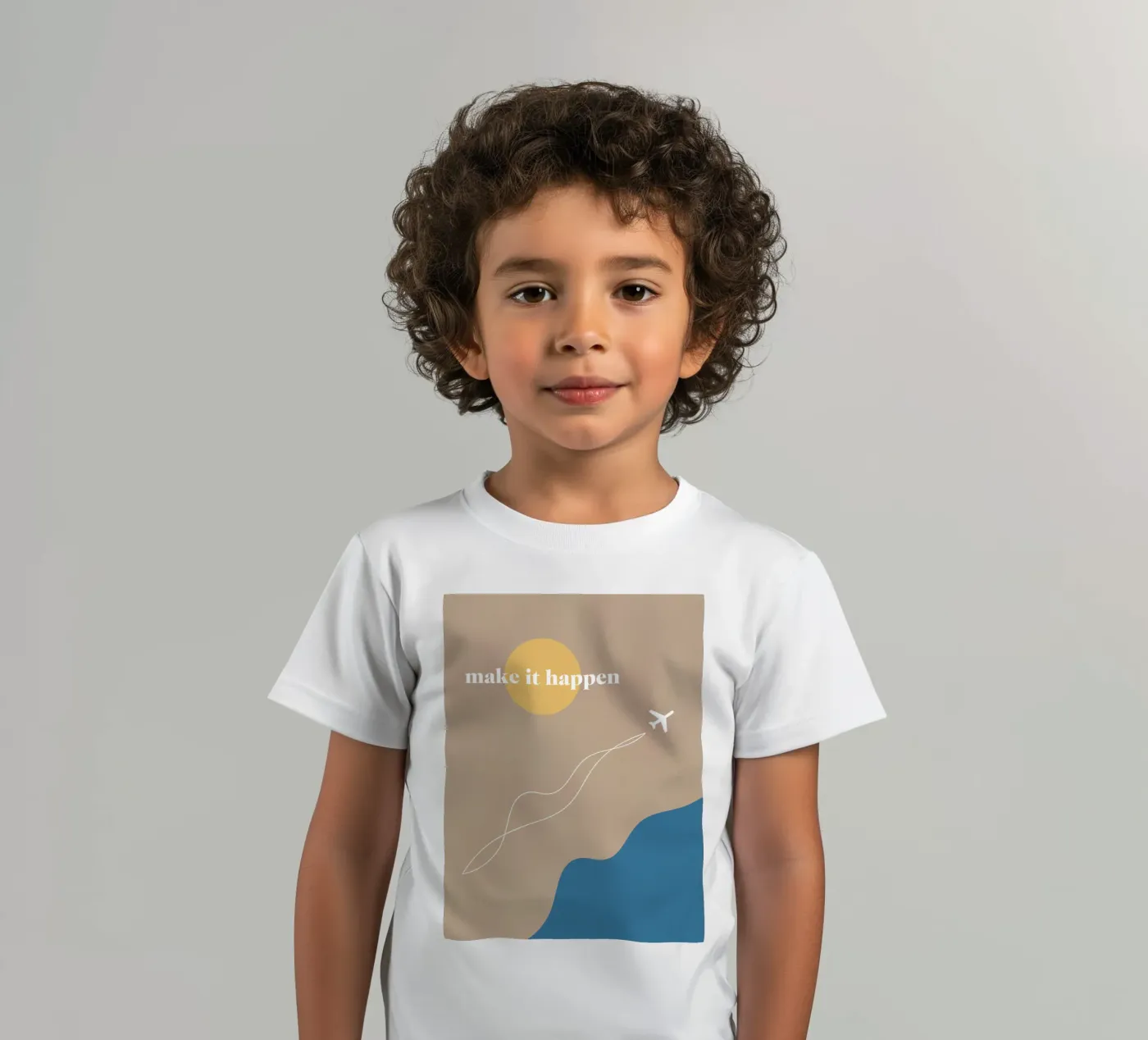 make it happen t-shirt bambini da natural neutral