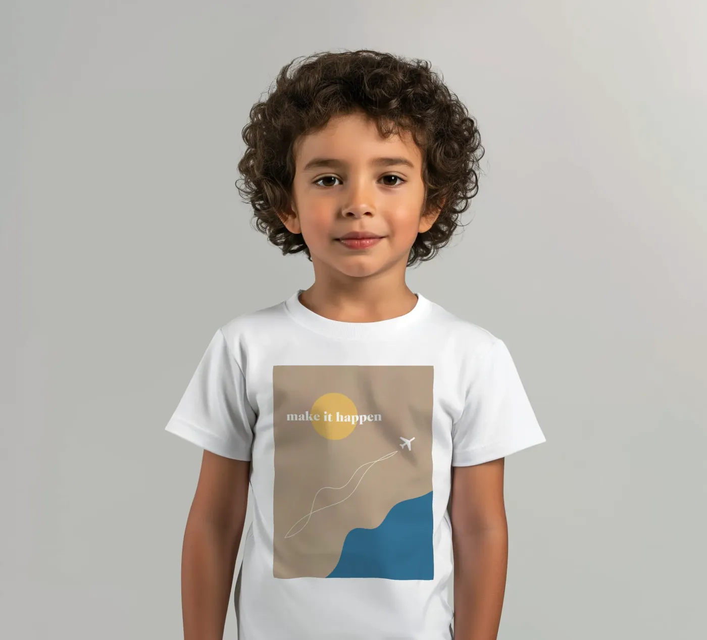 make it happen t-shirt bambini da natural neutral