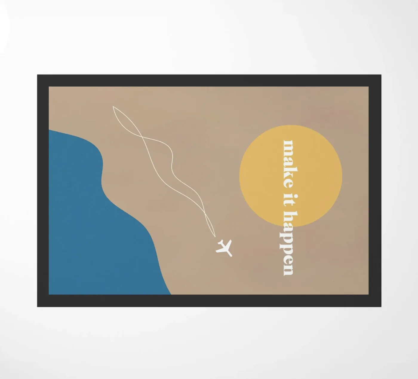 make it happen doormat by natural neutral