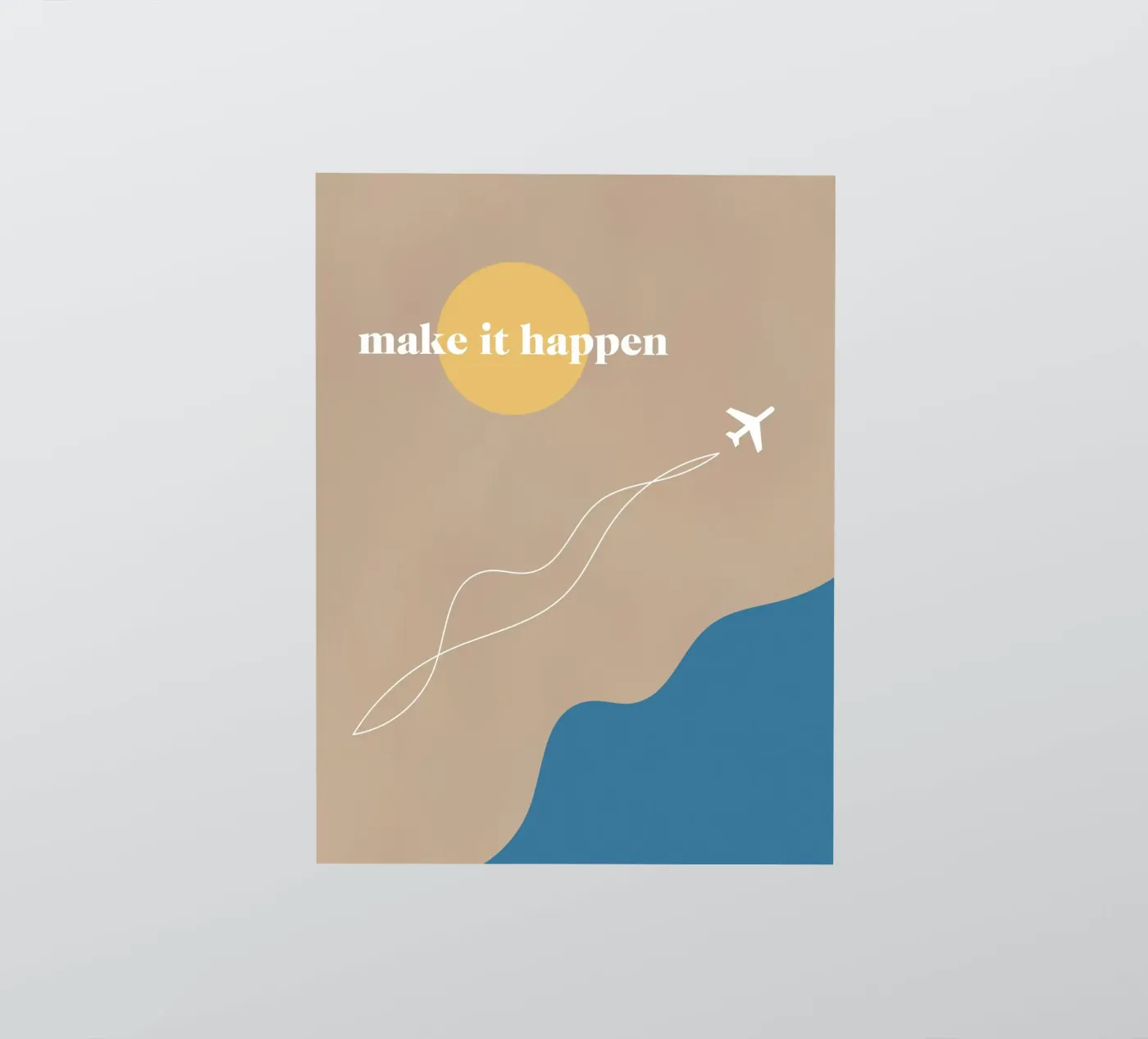 make it happen sticker by natural neutral