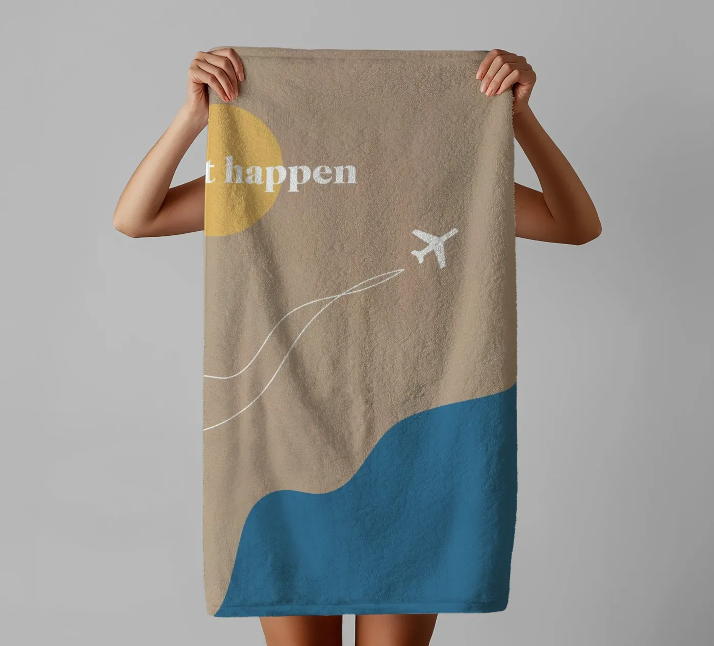 make it happen towel by natural neutral