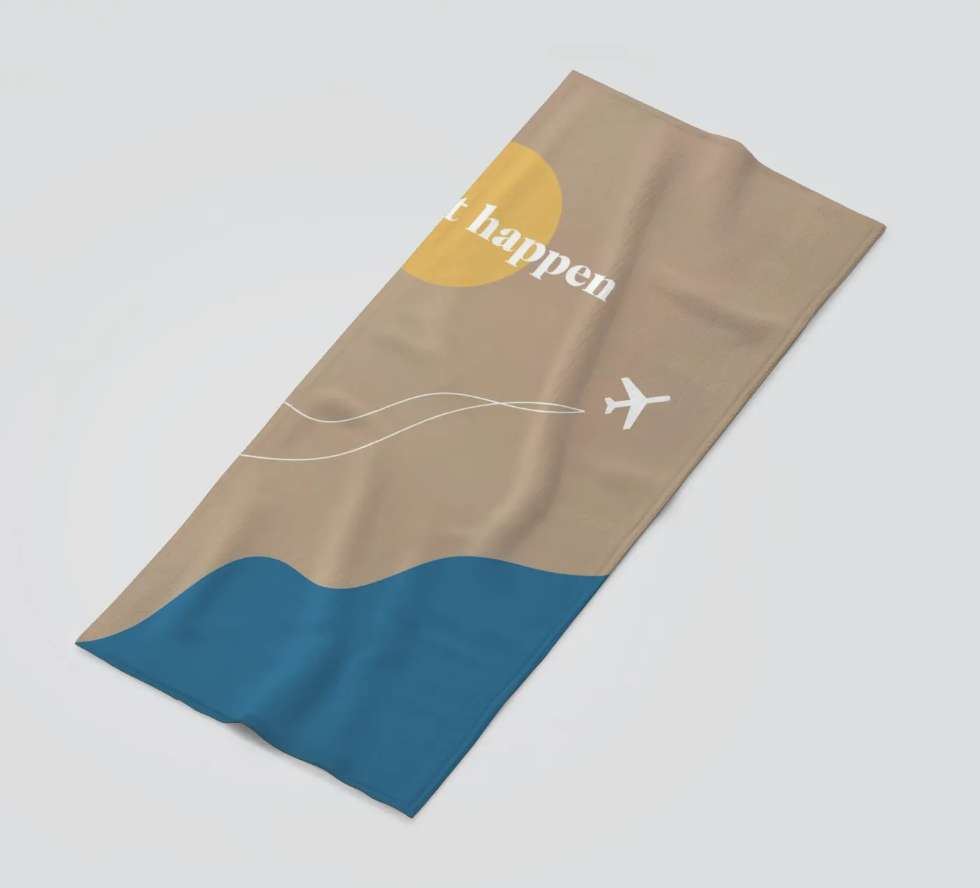 make it happen strandhanddoek van natural neutral