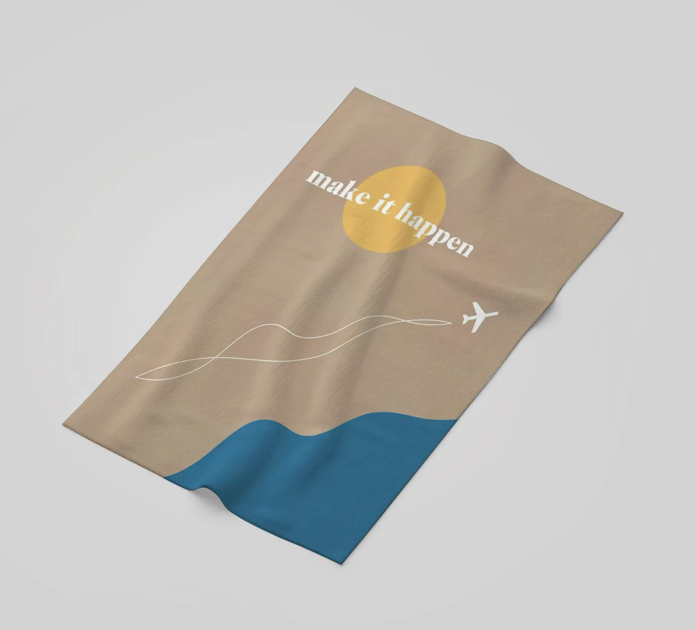 make it happen strandhanddoek van natural neutral