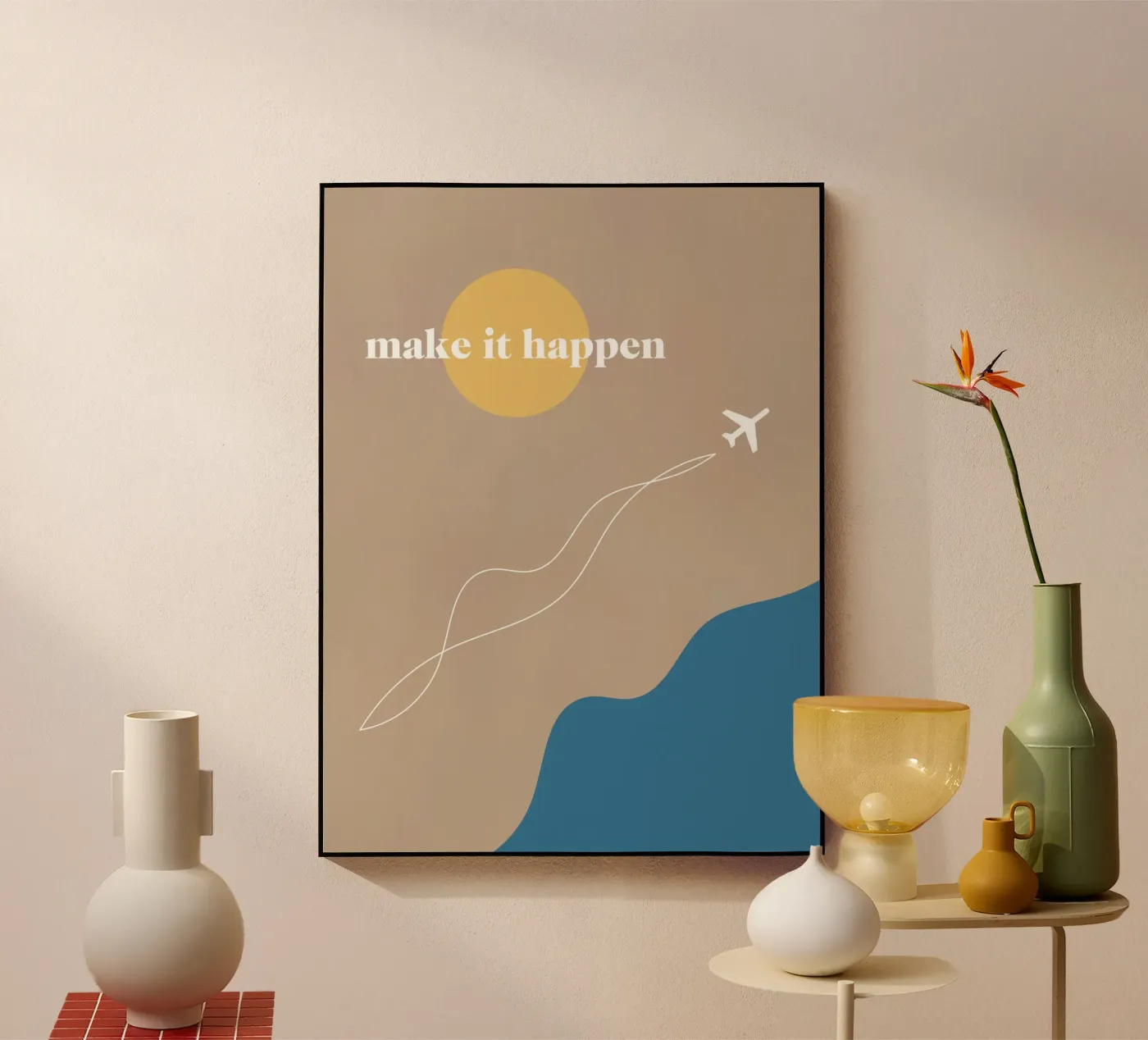 make it happen Acryl-Glas von natural neutral