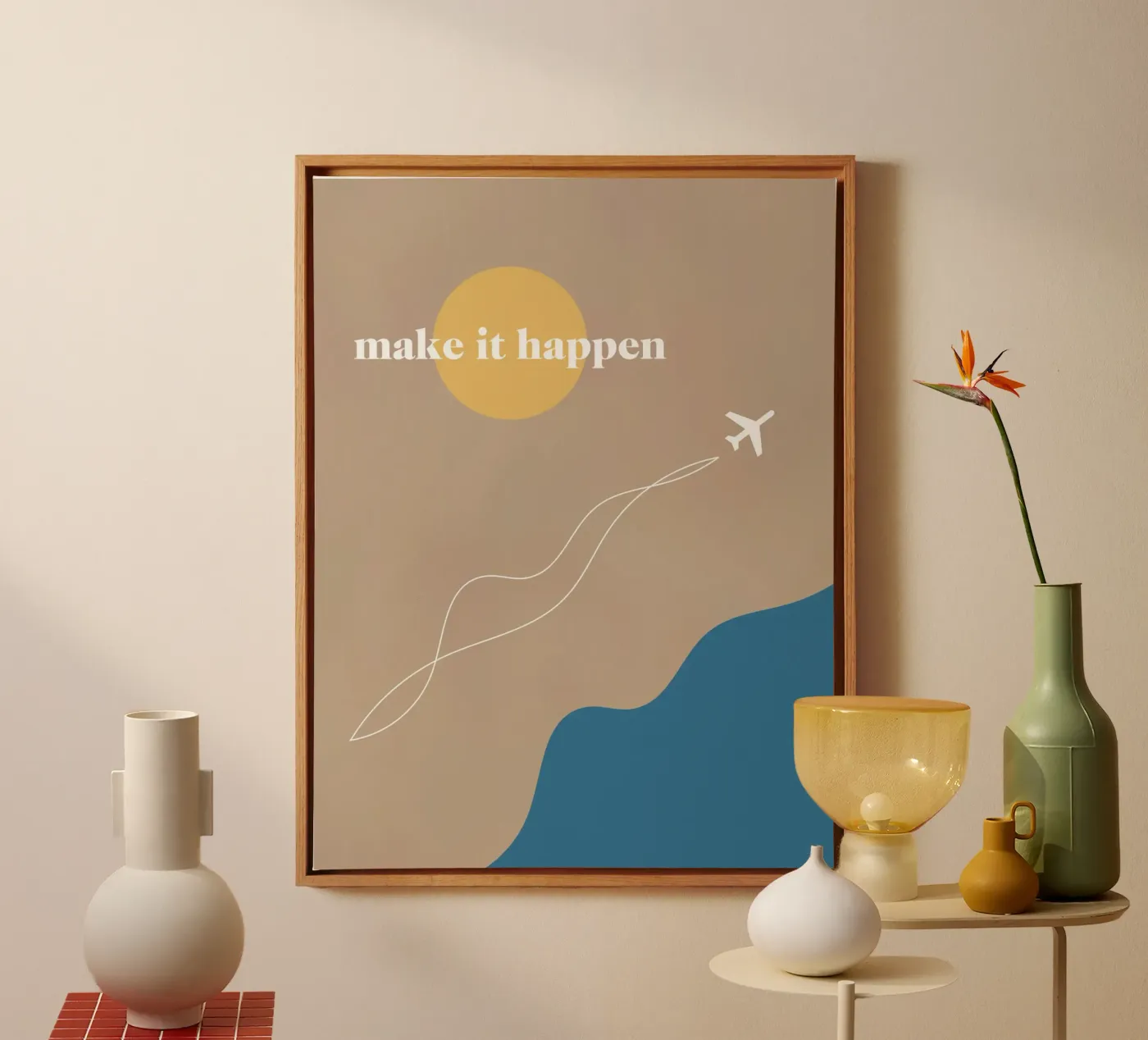 make it happen canvas by natural neutral