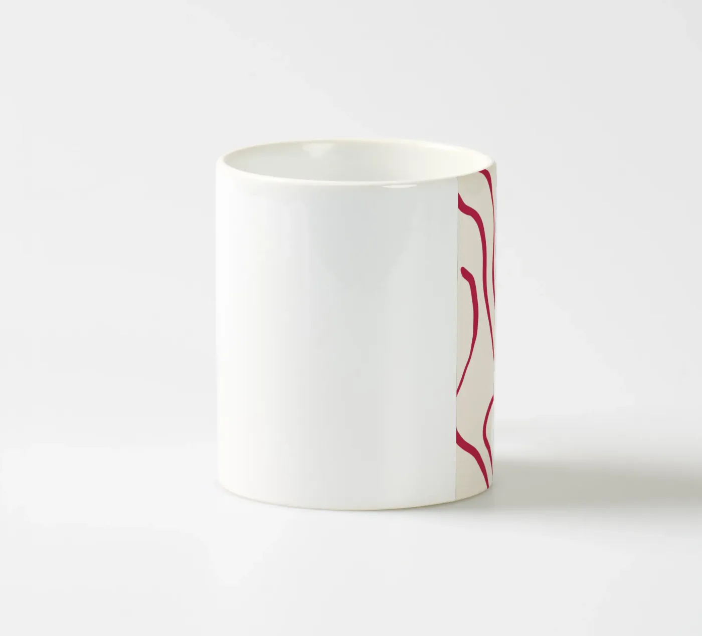Red Lines ceramic mug by treechild