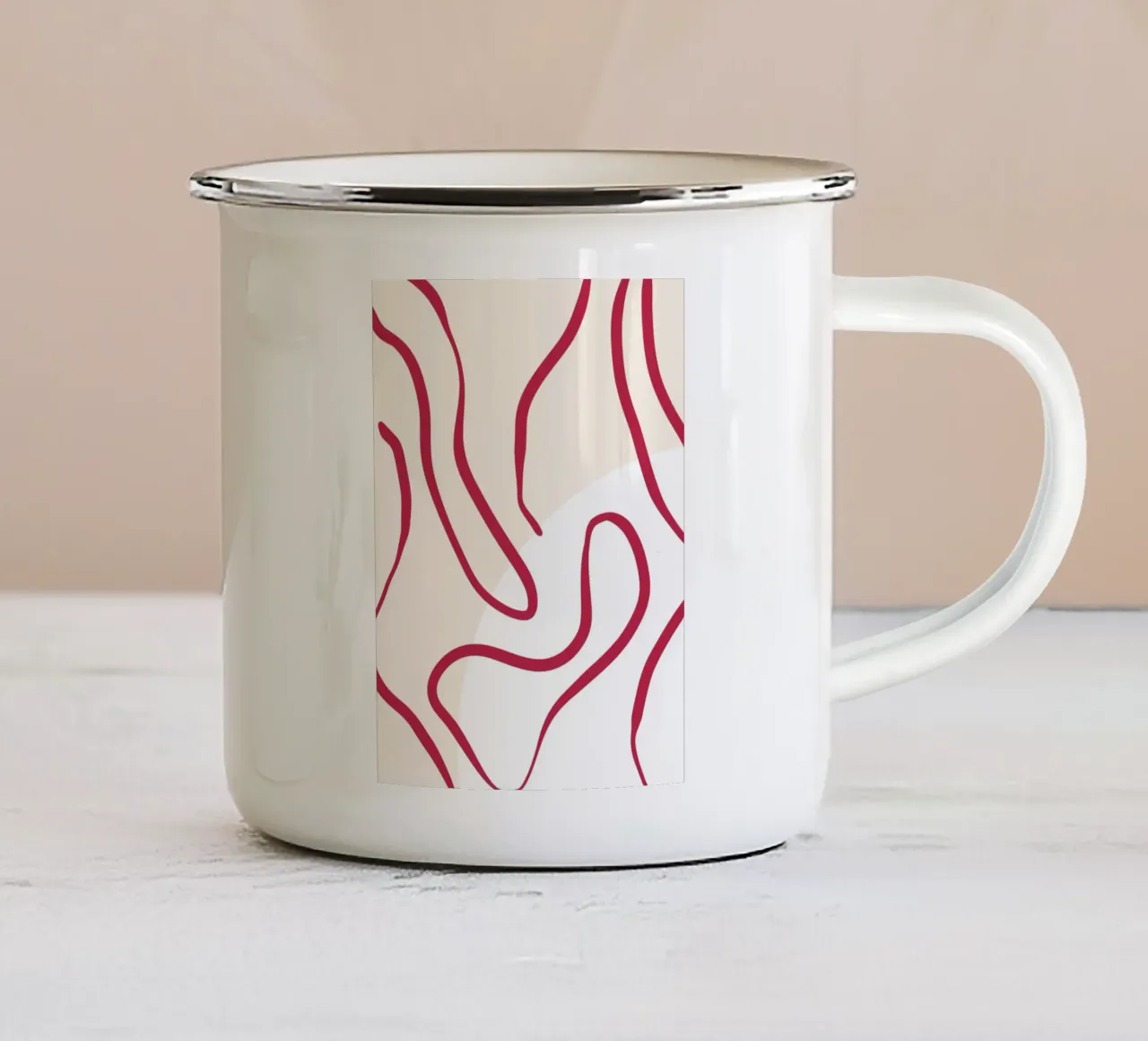 Red Lines tazza in smalto da treechild