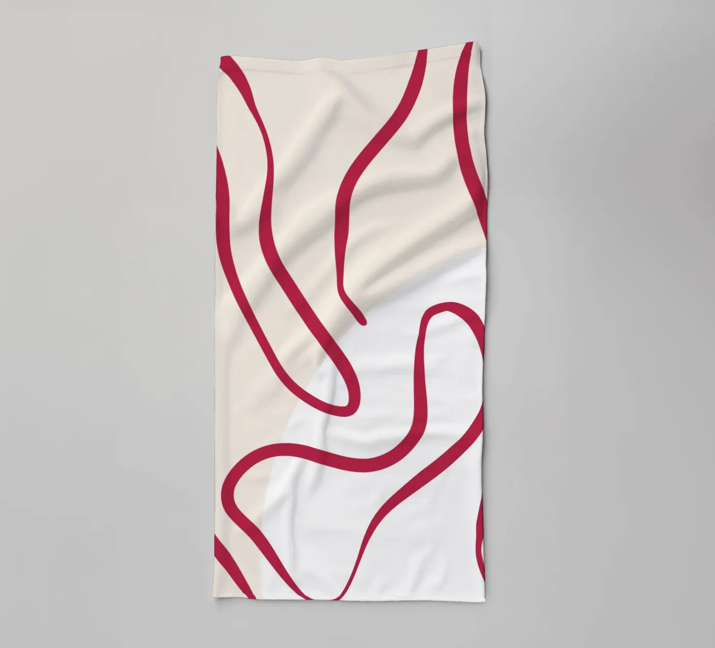 Red Lines towel by treechild