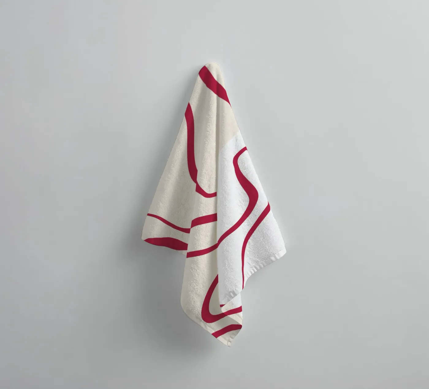 Red Lines towel by treechild