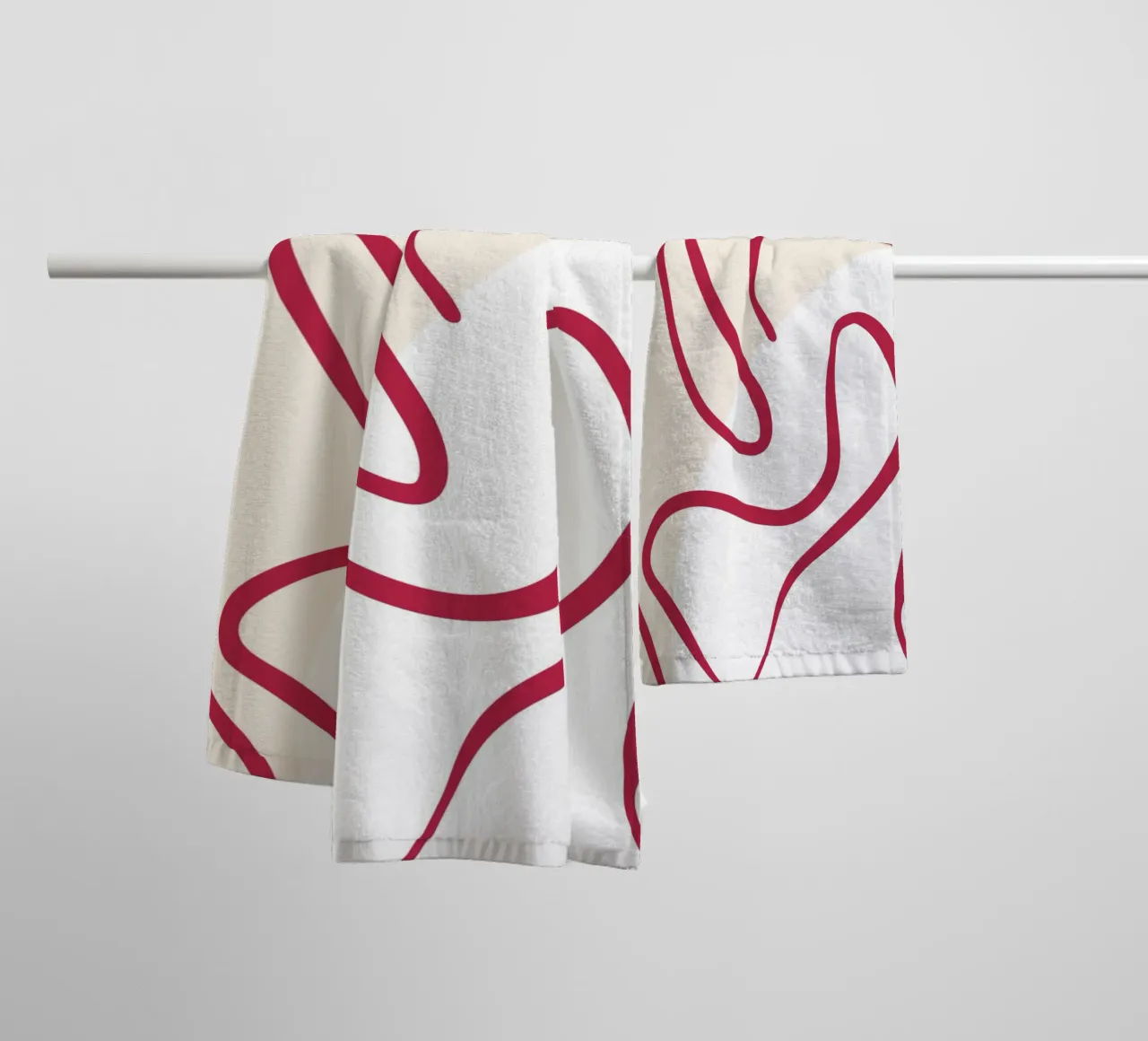 Red Lines asciugamano da bagno da treechild