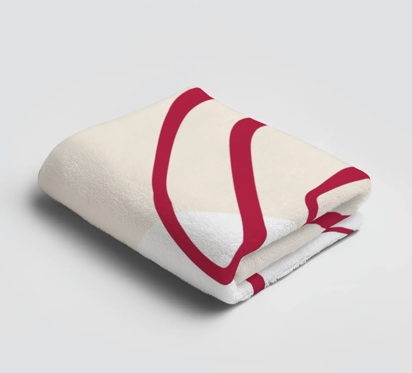 Red Lines towel by treechild