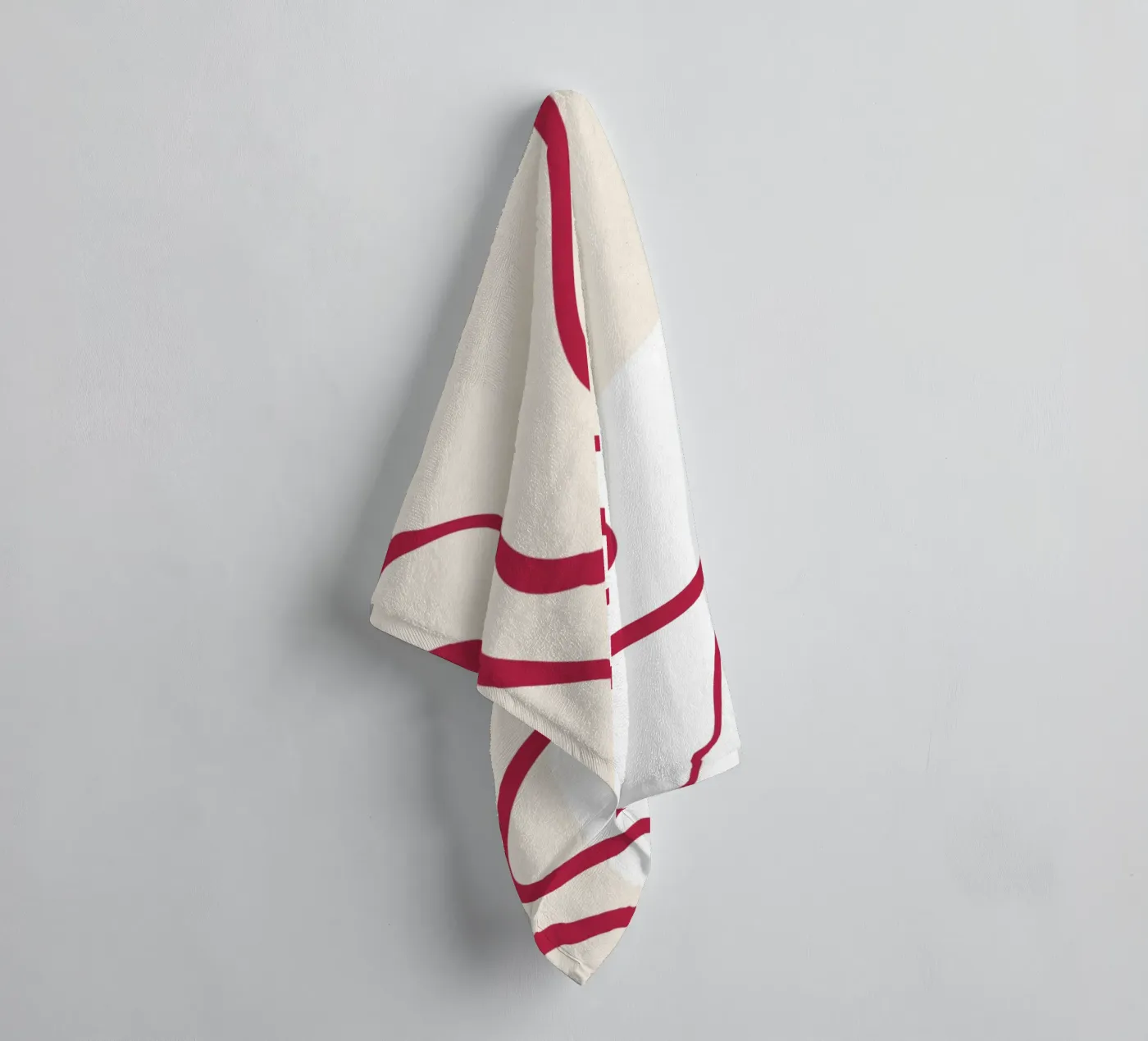 Red Lines towel by treechild