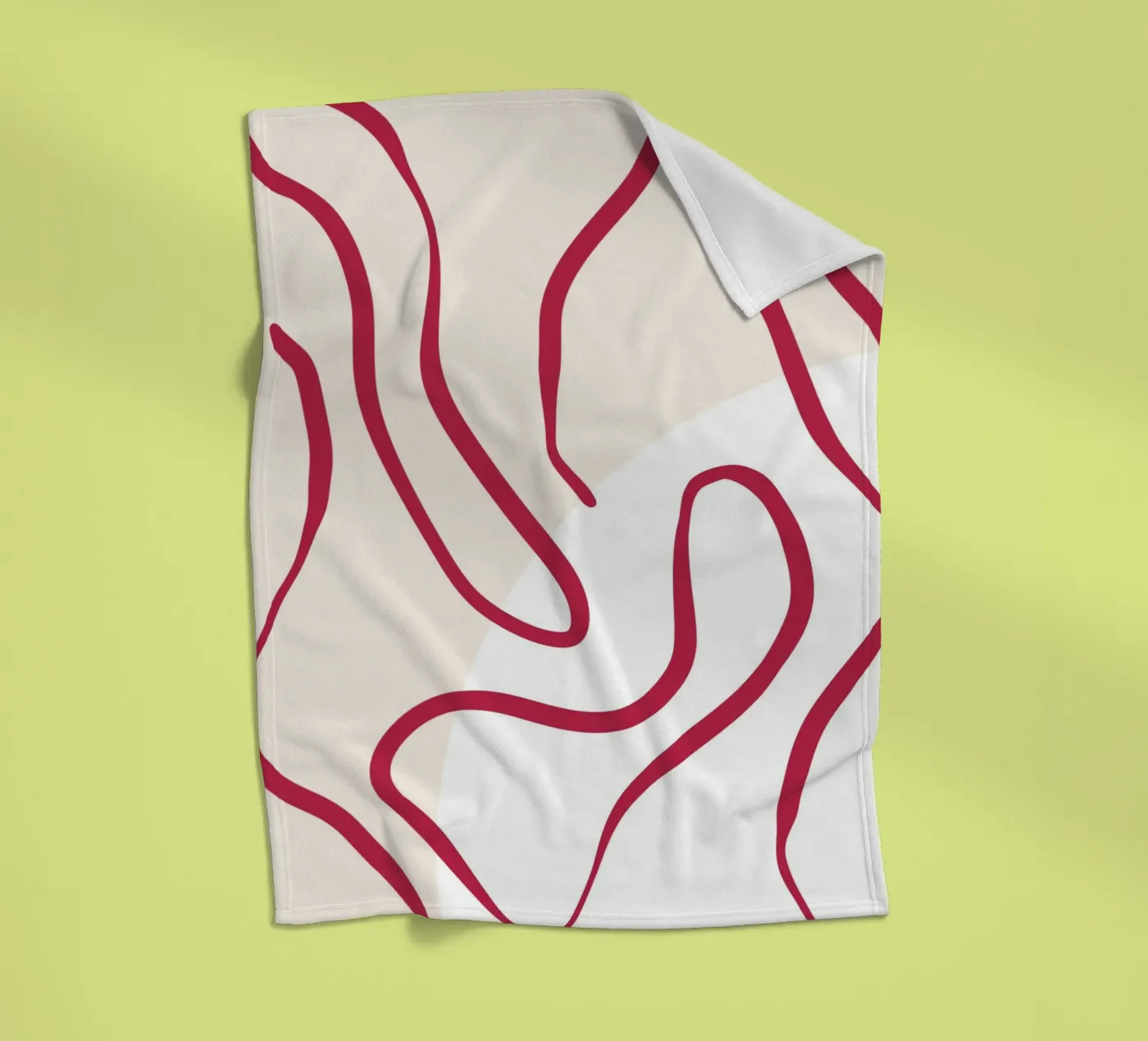 Red Lines fleece blanket by treechild