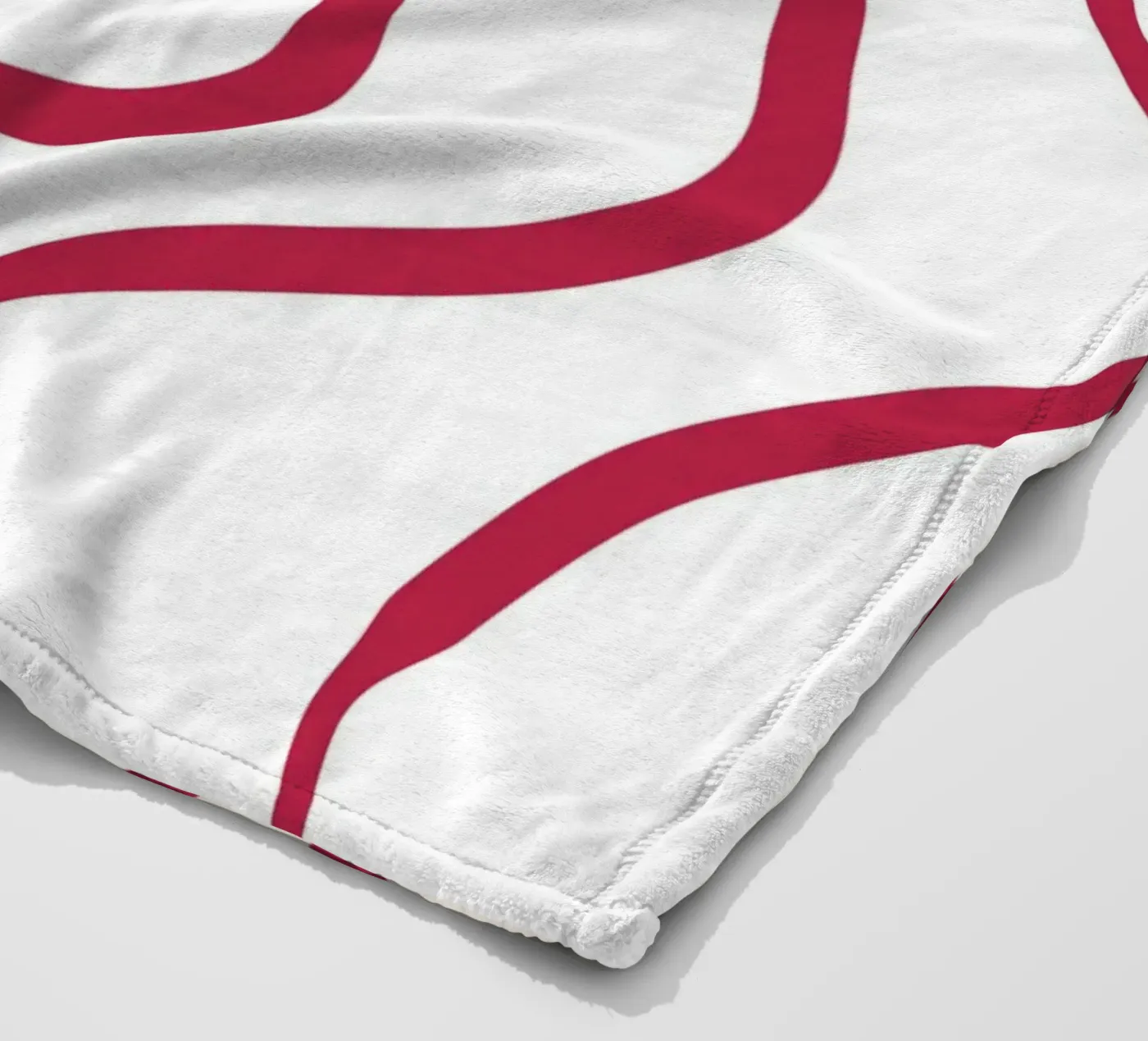 Red Lines fleece blanket by treechild