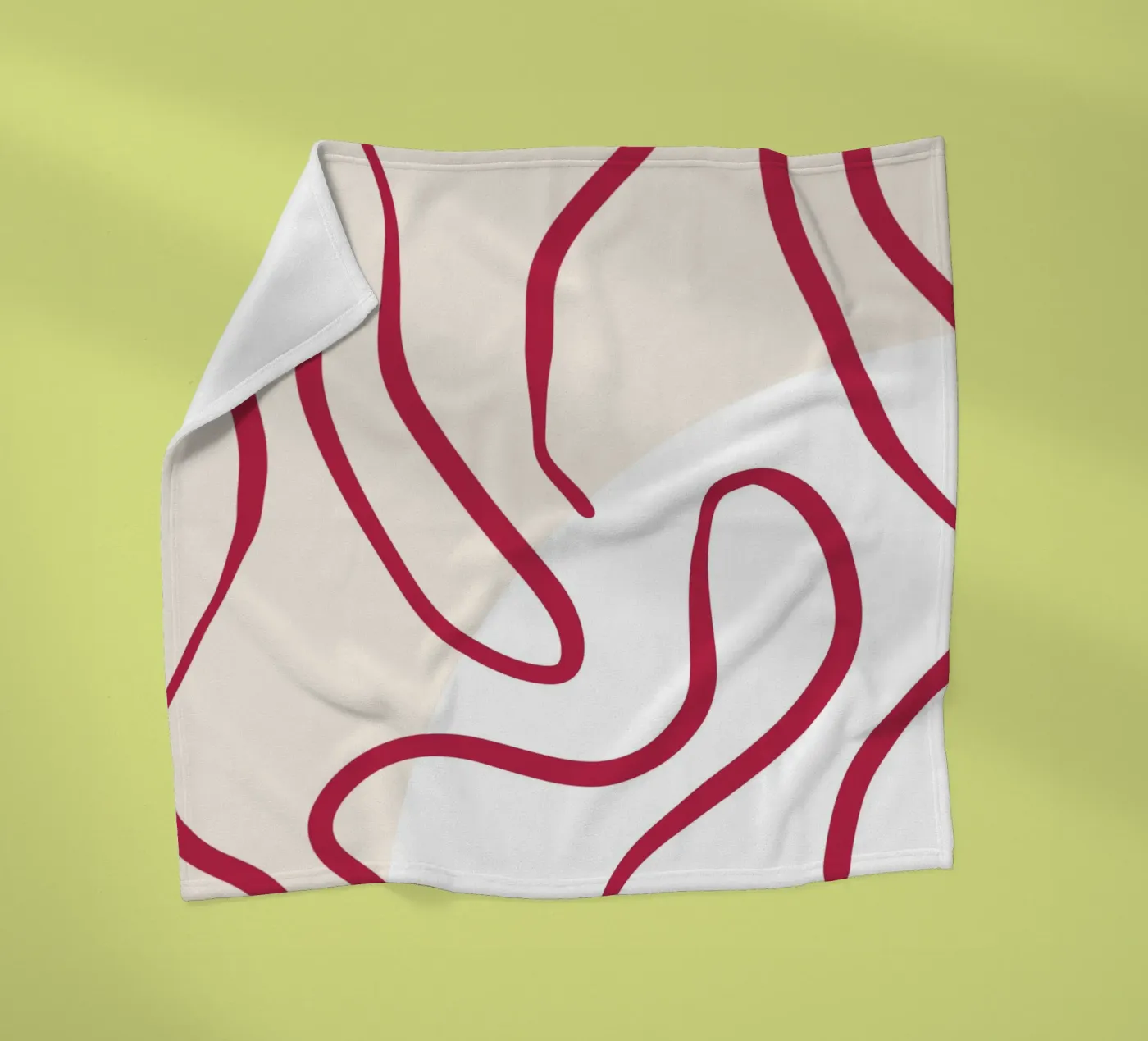 Red Lines fleece blanket by treechild