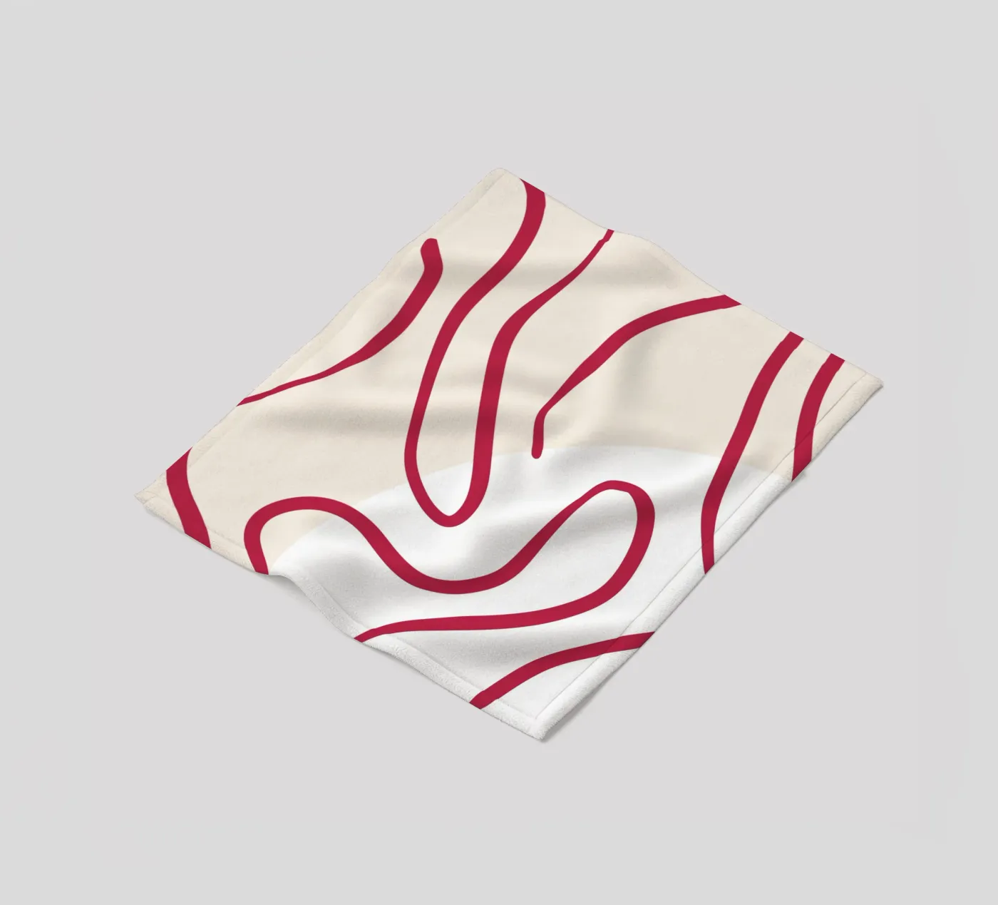 Red Lines fleece blanket by treechild